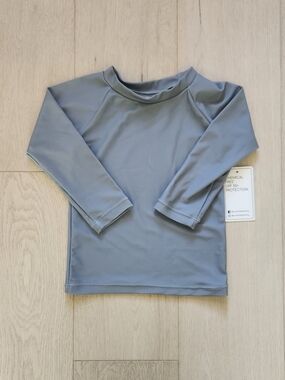 NWT Current Tyed Kids UPF 50+ Long Sleeve Swim Shirt - Gray/Blue